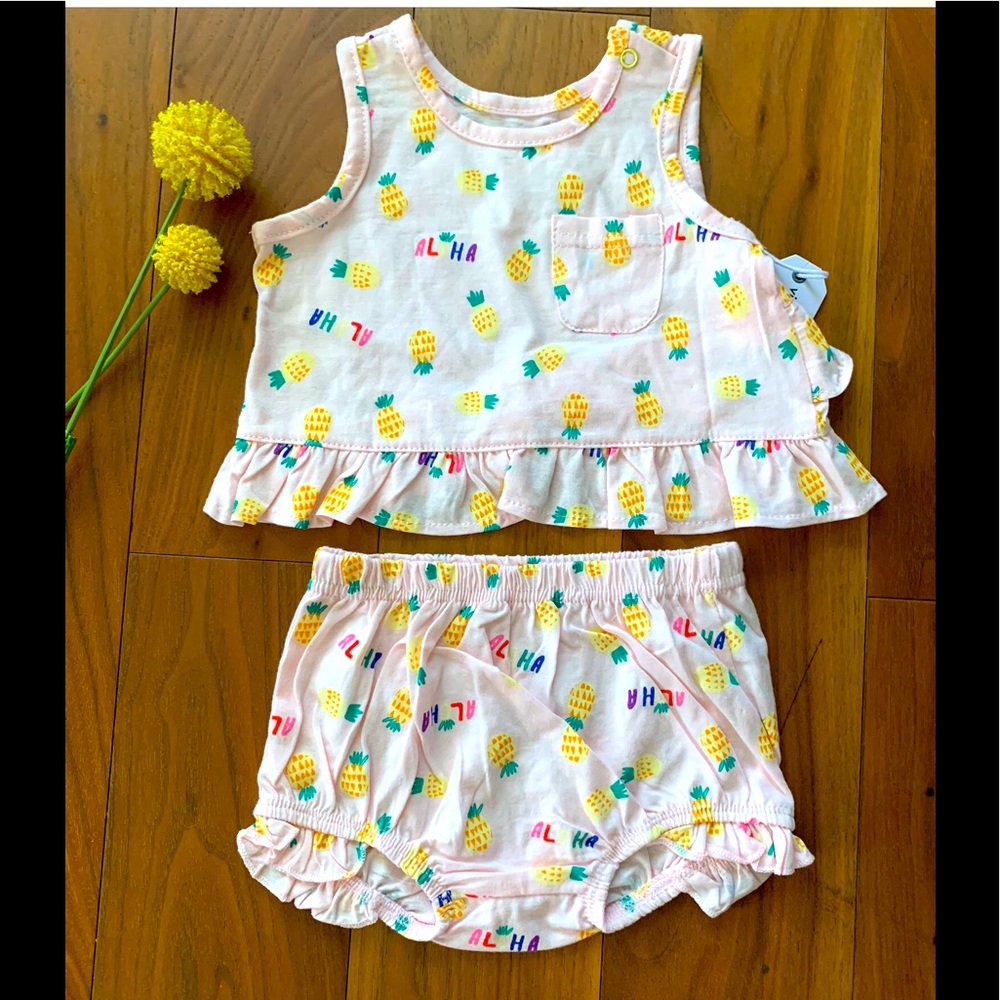 2 Piece Baby Girl's Aloha Set 12M NWT